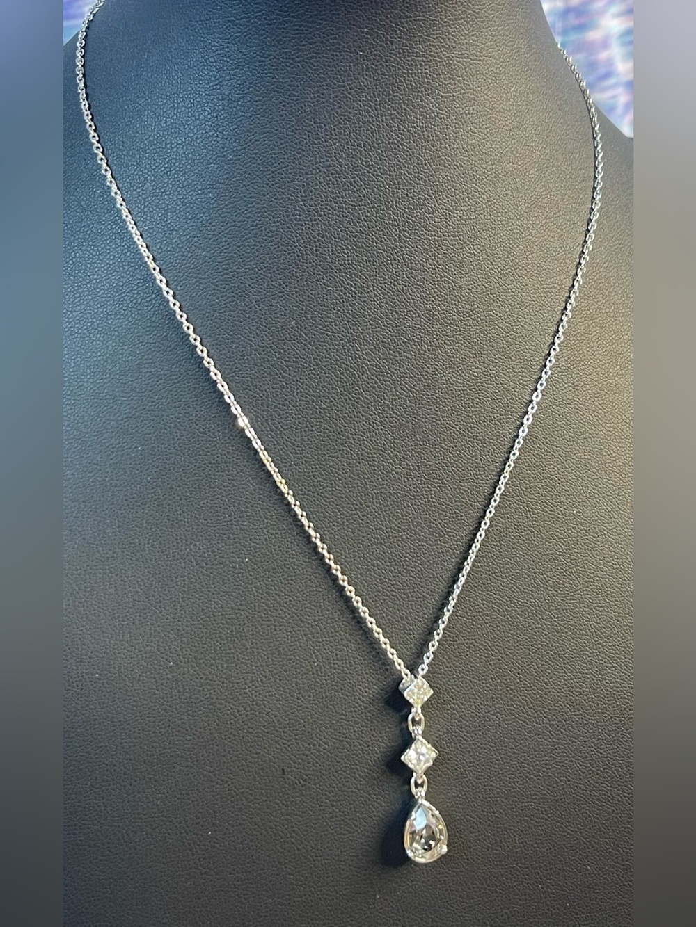 Swarovski triple drop pendant